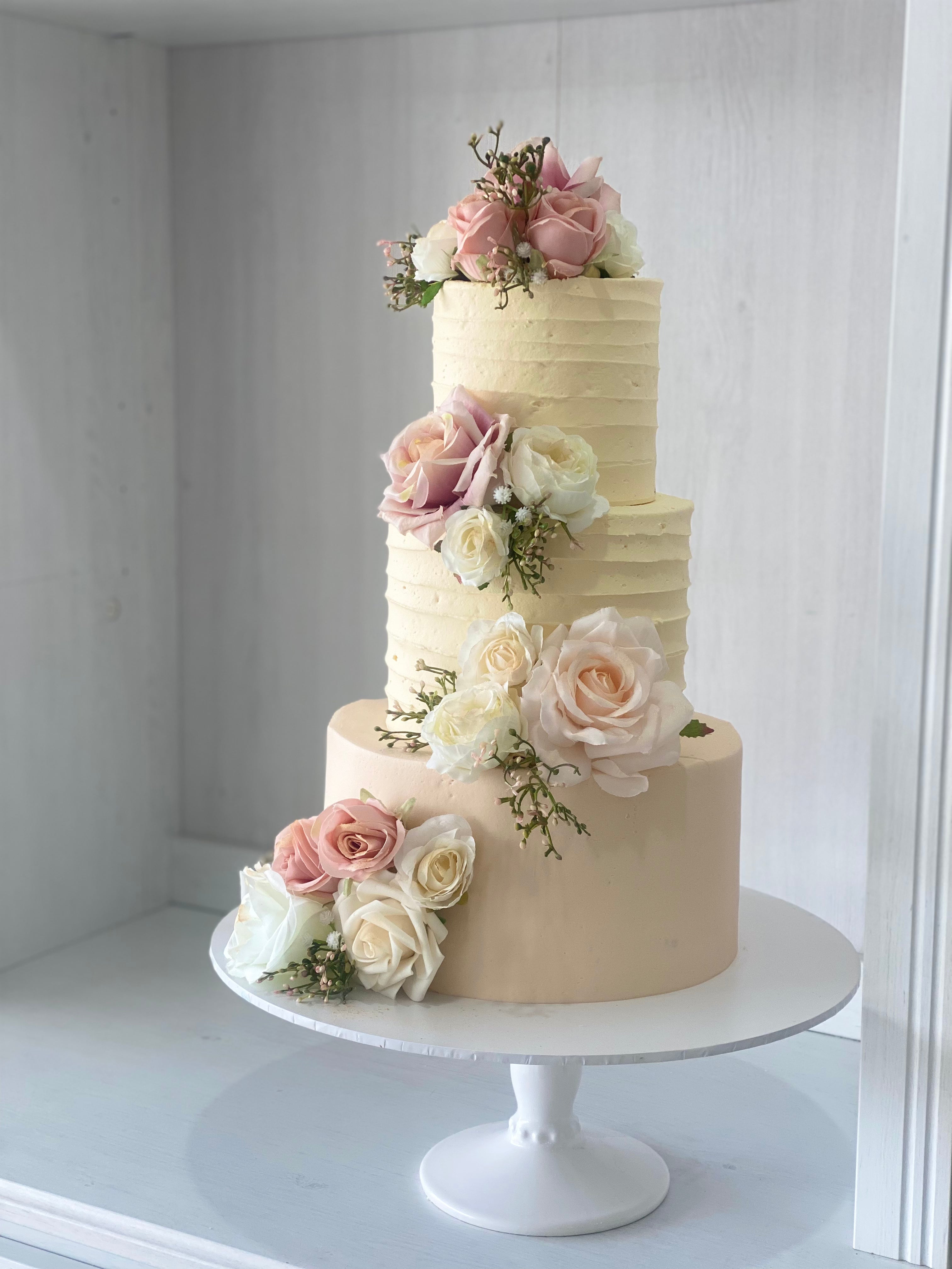 *3 tier- love story wedding cake