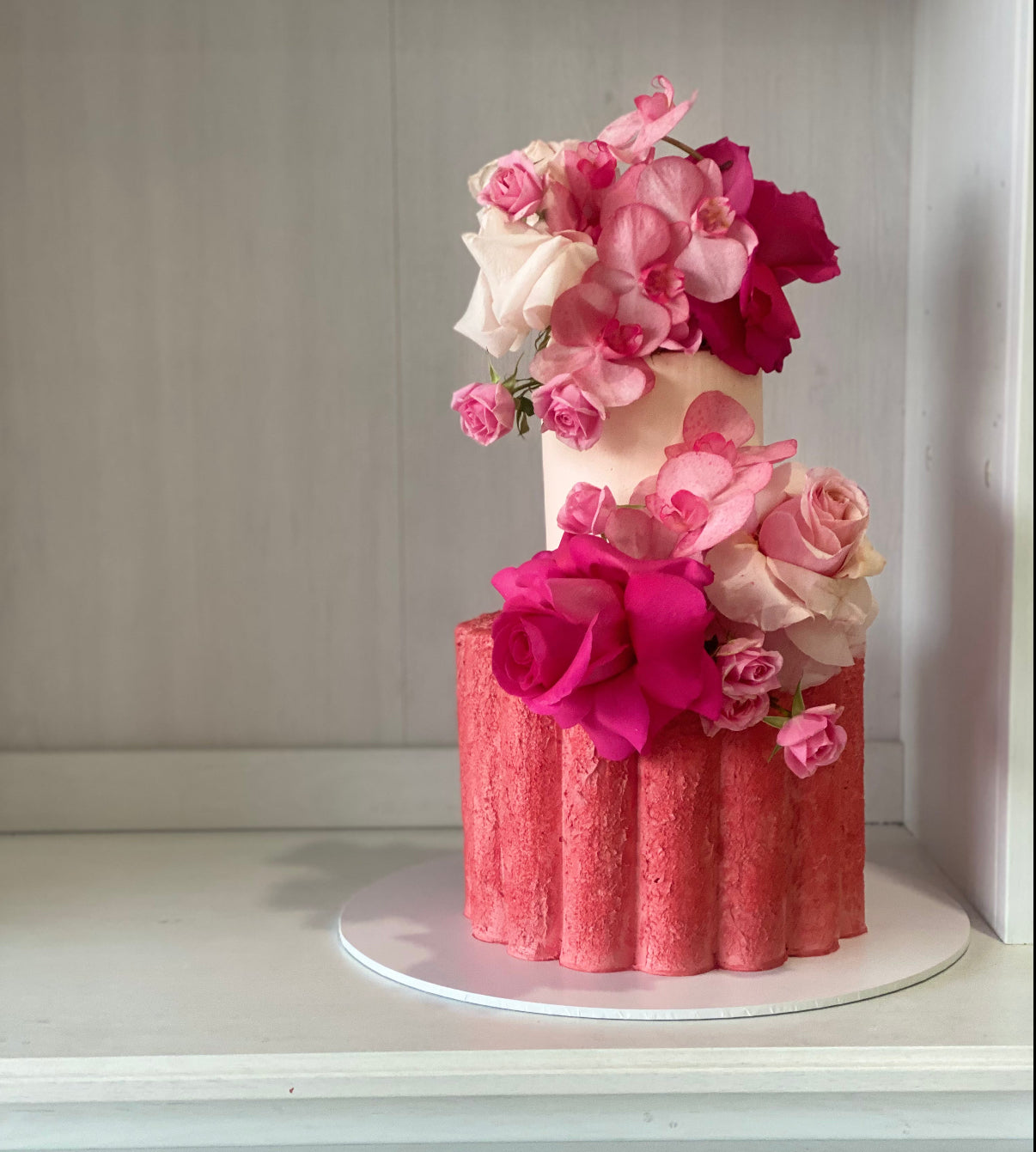 2 tier  pretty floral  edges -  3 sizes