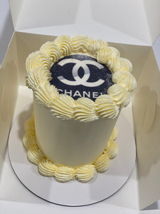 Chanel logo -printed image cake