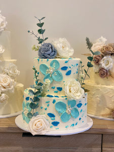 2 tier - Azure florals