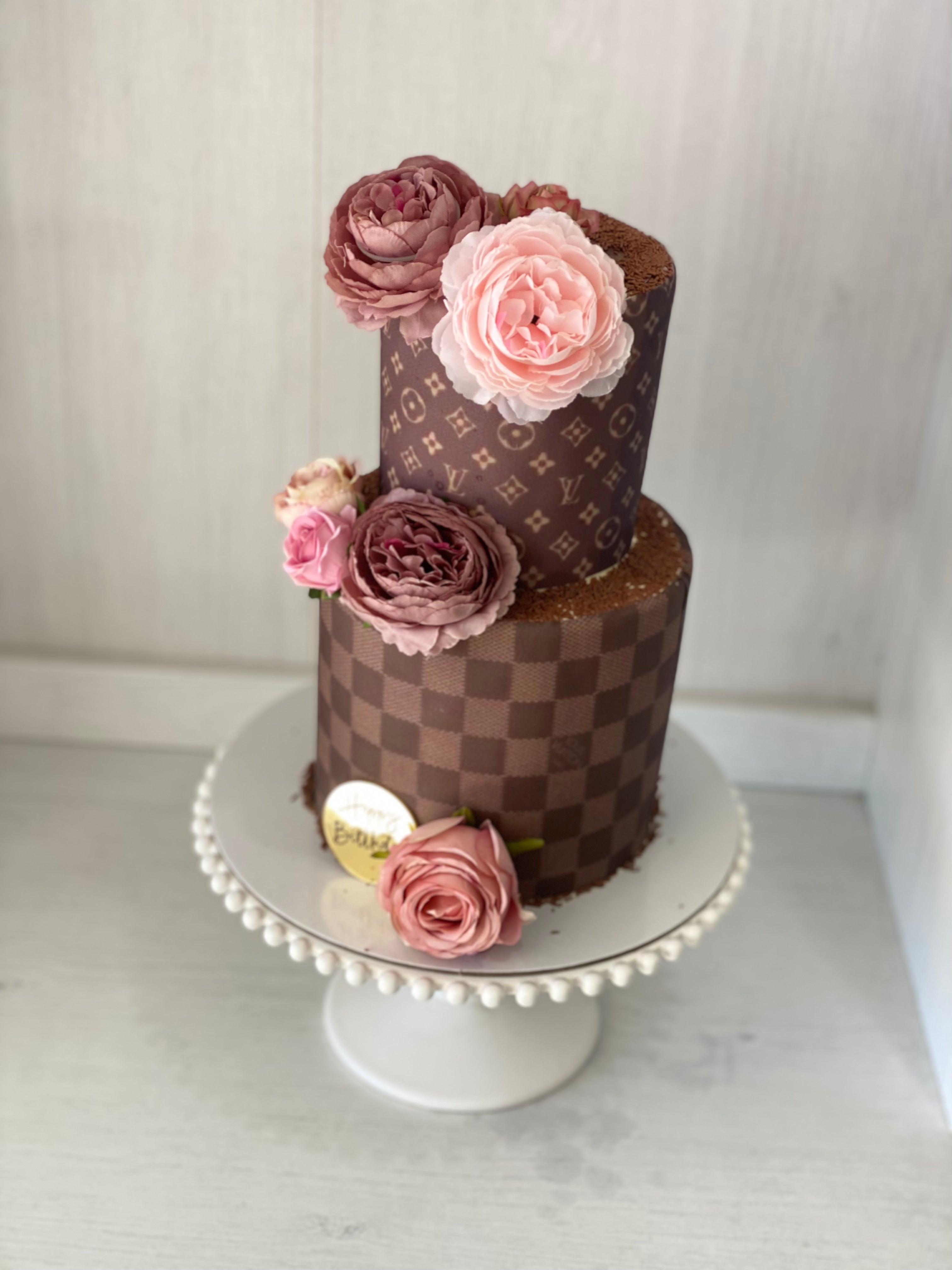2 tier - LV branded cake
