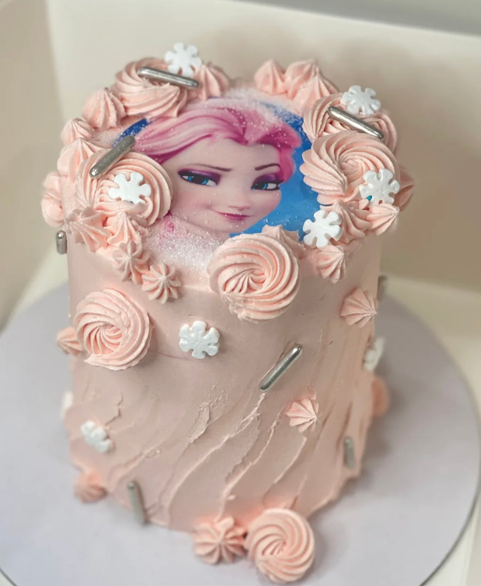 Frozen Disney Elsa Anna Photo Cake - Madras Bakery