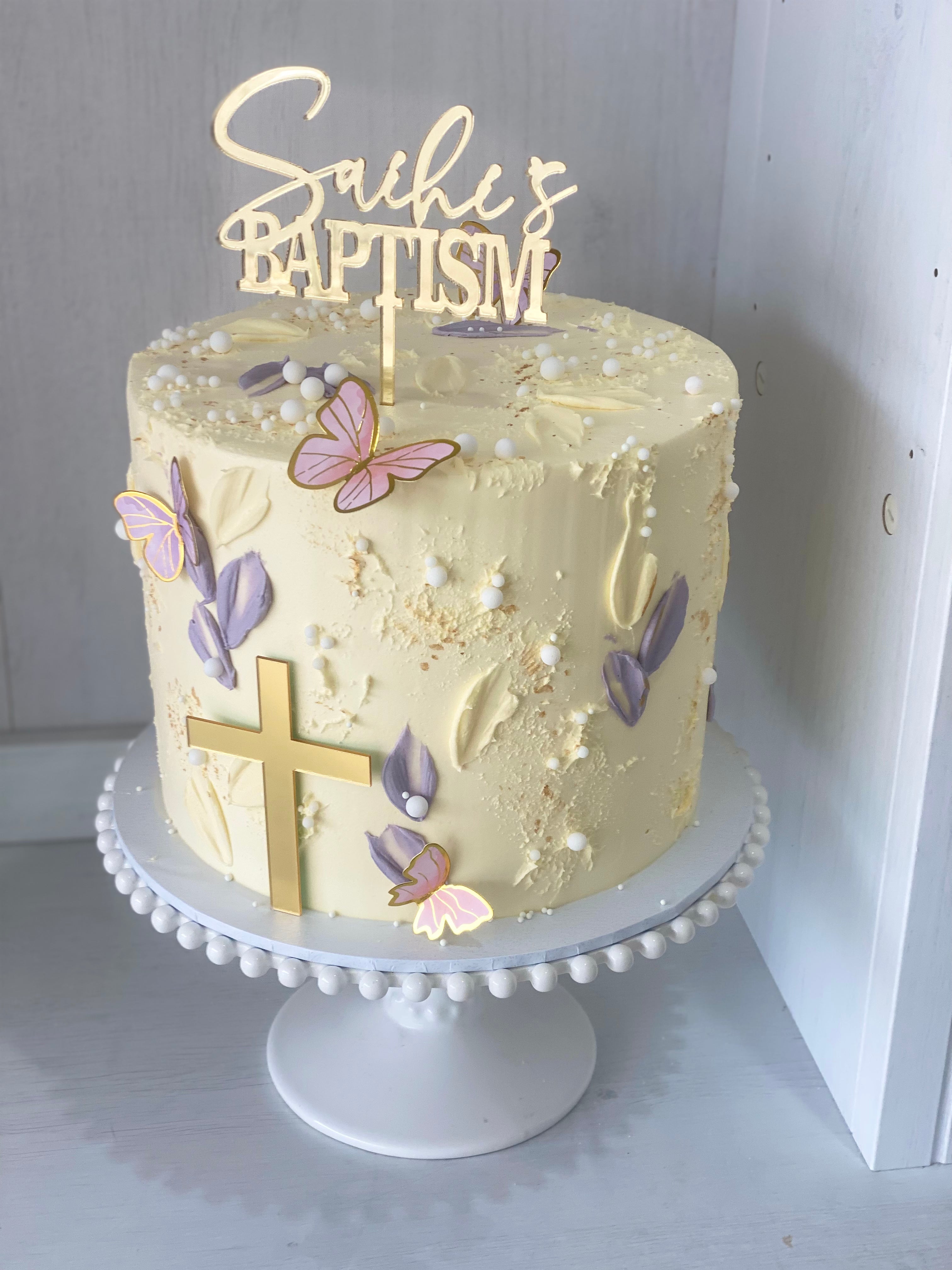 Baptism ~ butterfly cake