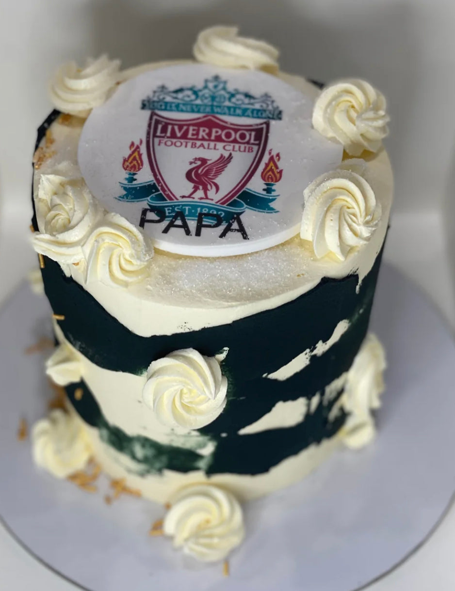Liverpool printed cake with fondant