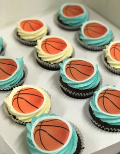 Basketball 12 cupcakes