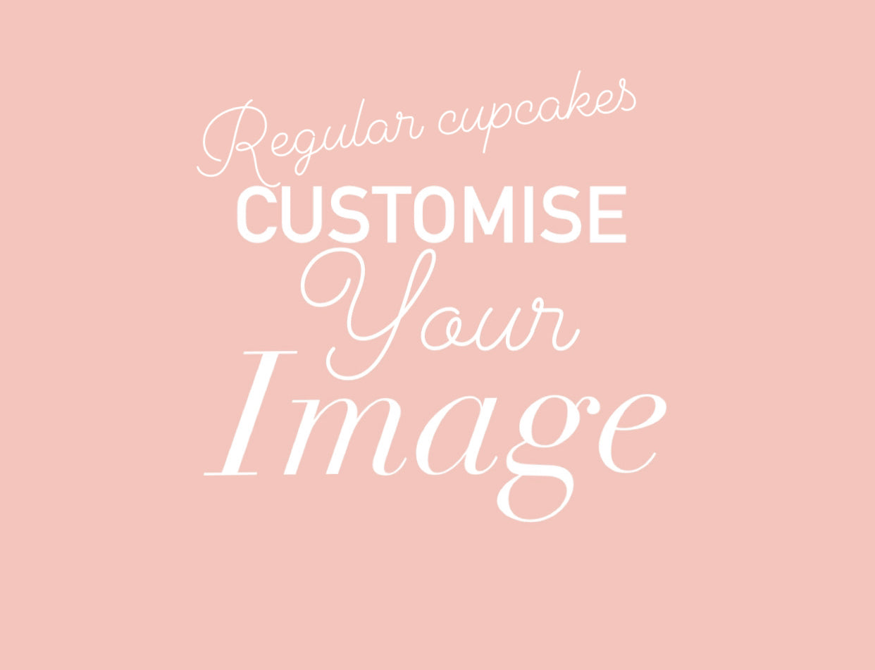 12 regular cupcakes- customise image