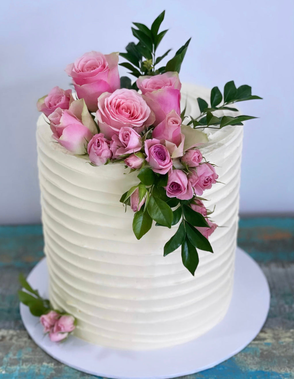 Butterfly Spiral FLoral Cake - Dough and Cream