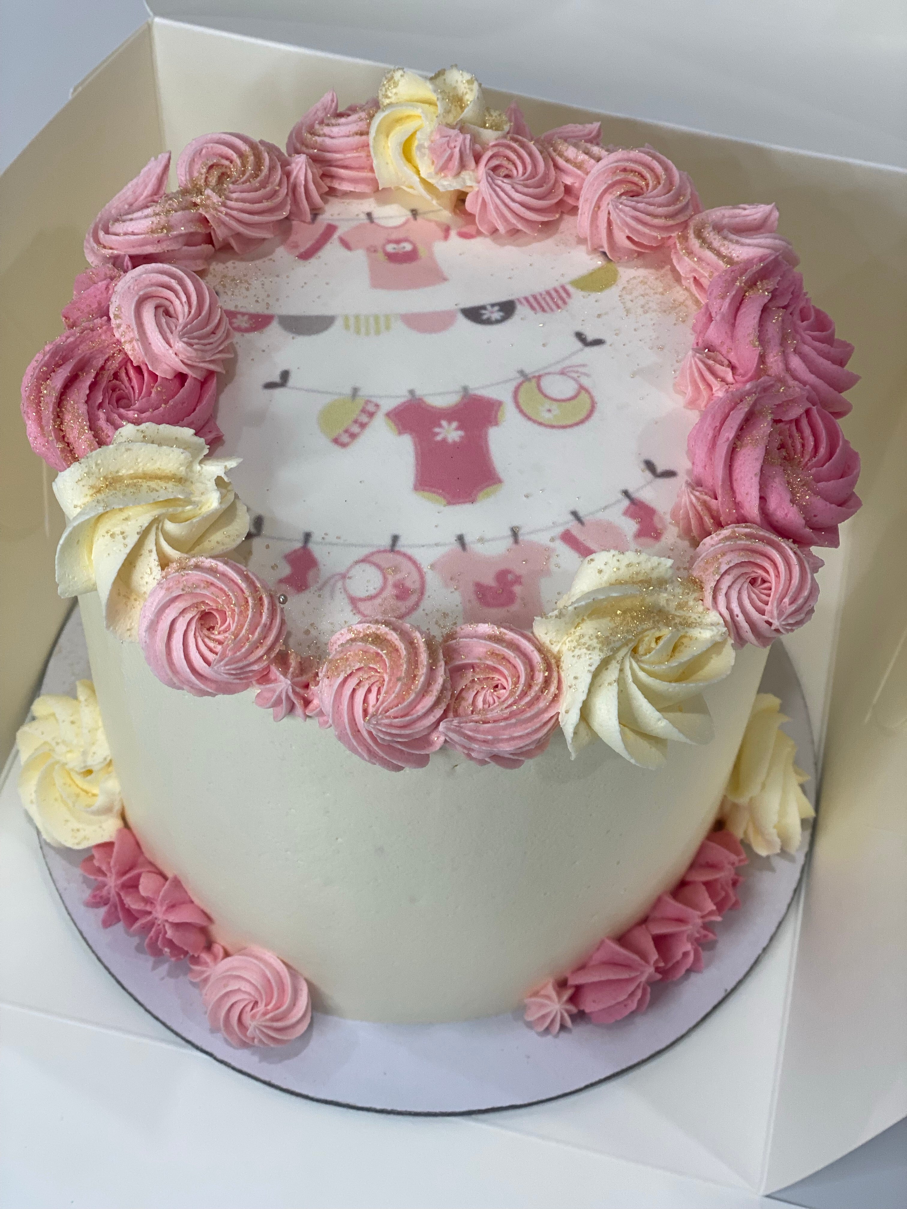 Baby shower cake, modern drip cakes & cupcakes | Antonia's Cakes