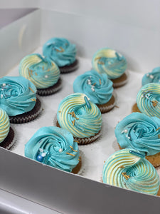 Baby blue -12 regular cupcakes