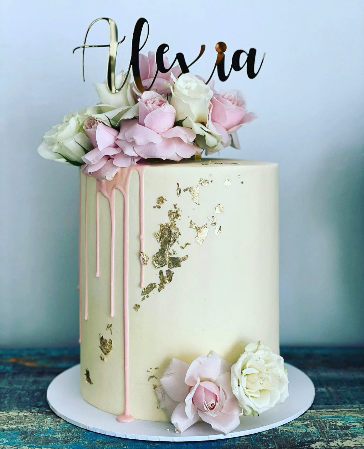 Pastel Pink Heart Tall Cake | Milost cakes
