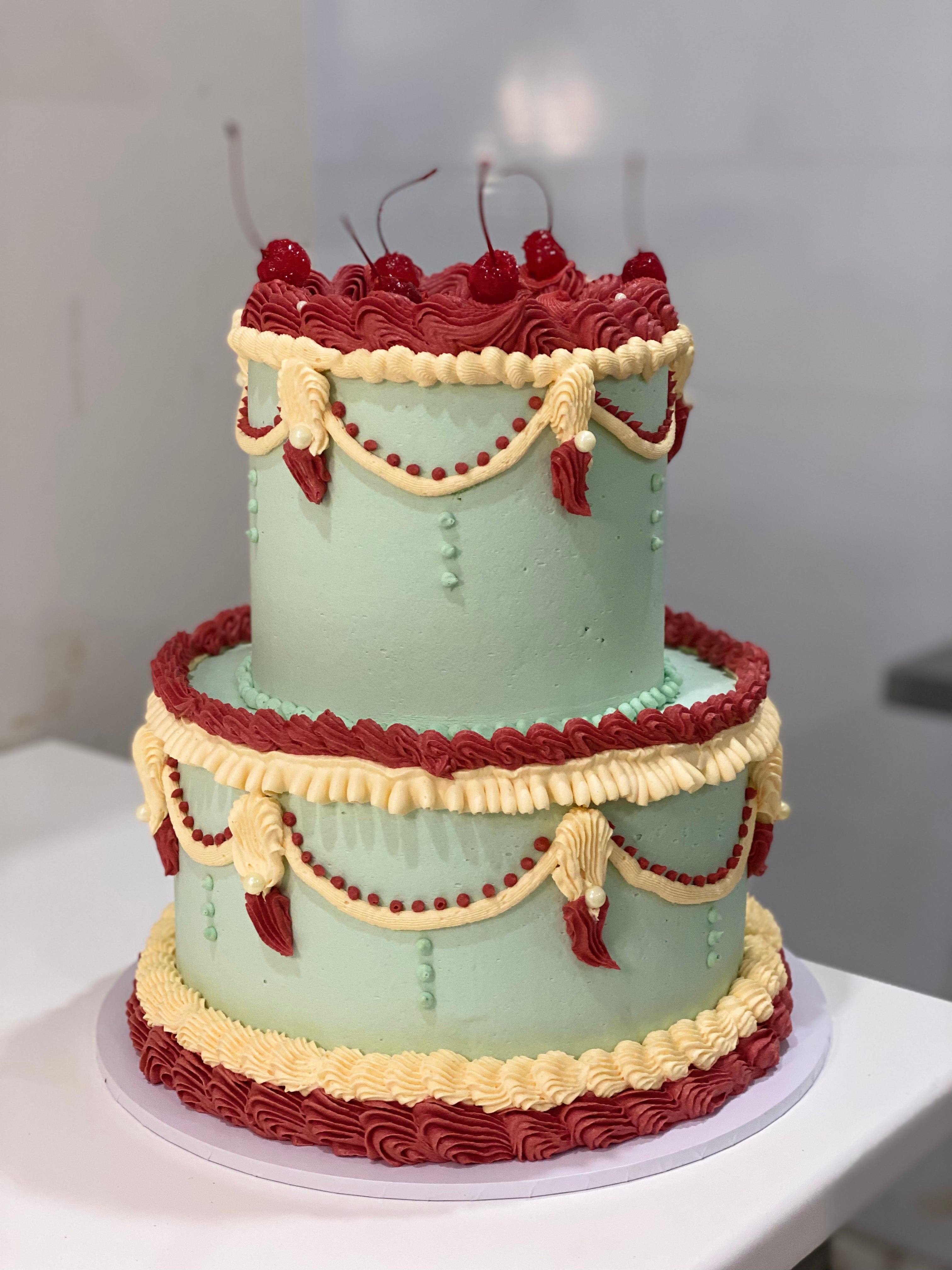 Vintage tiered cake