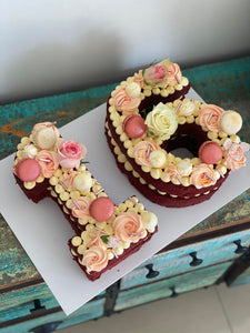 Perfectly paired pink- 2 numeral cake