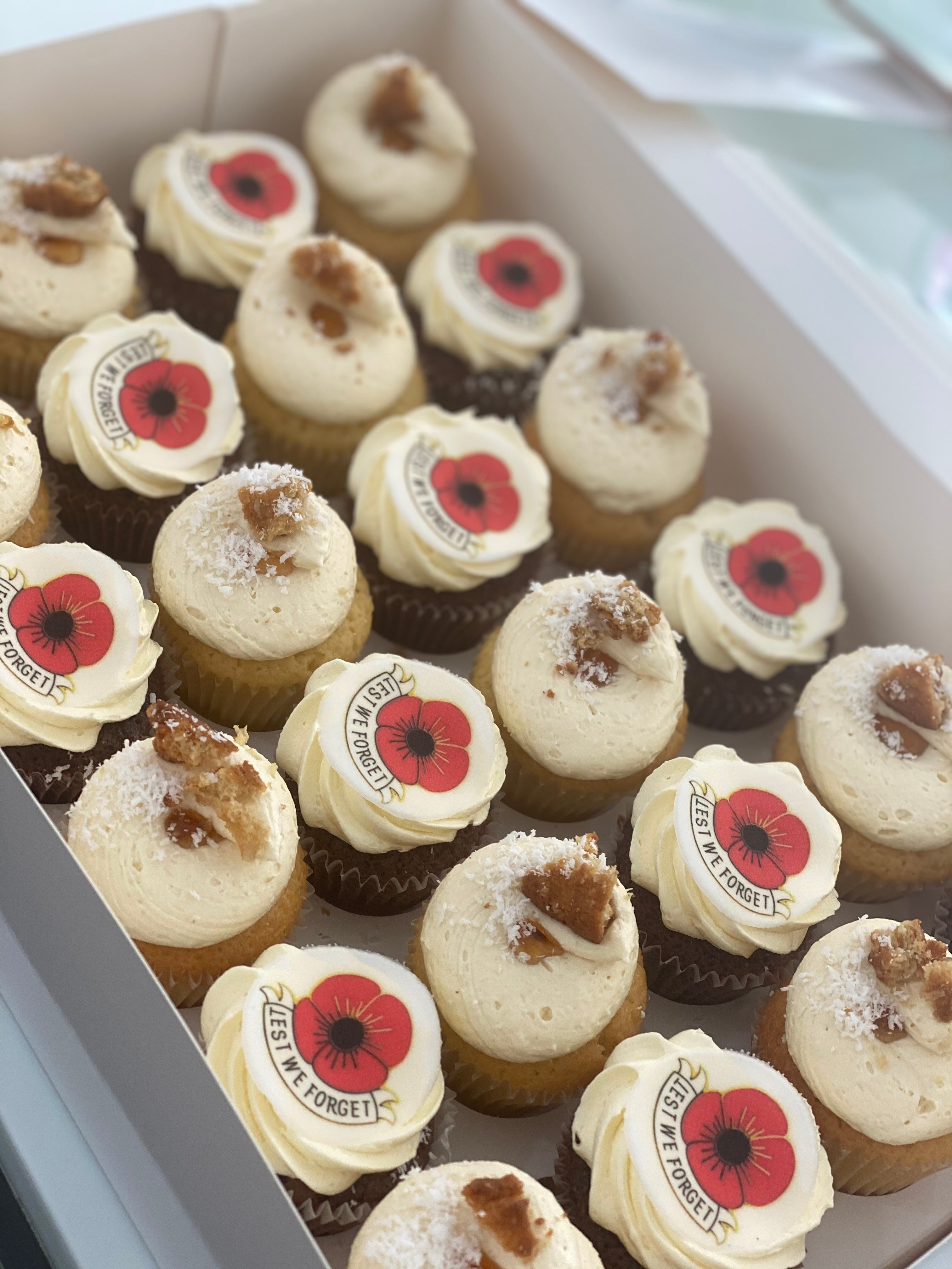 24 mini ANZAC DAY cupcakes