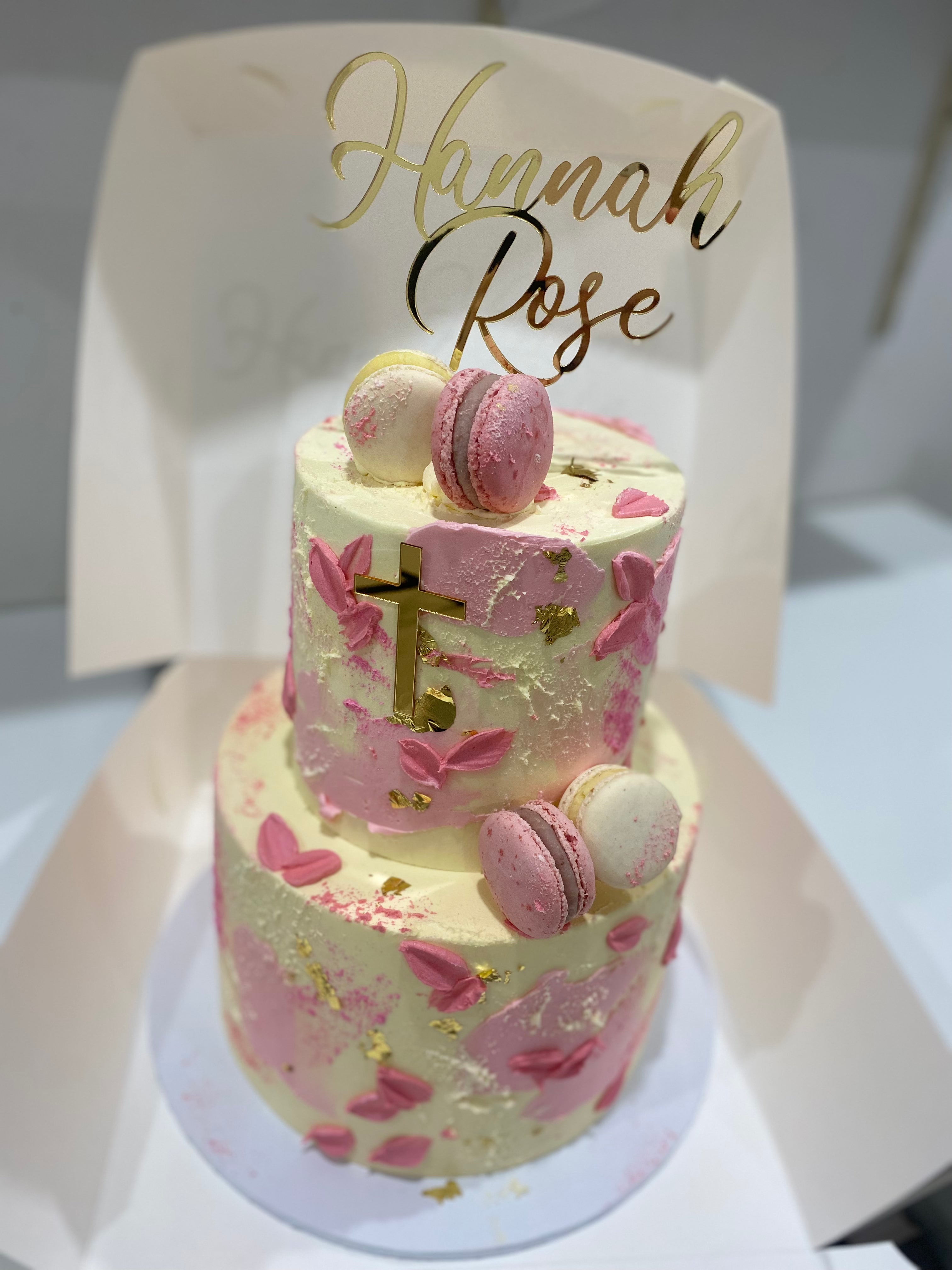 2 tier  - Rose pinks  Cake