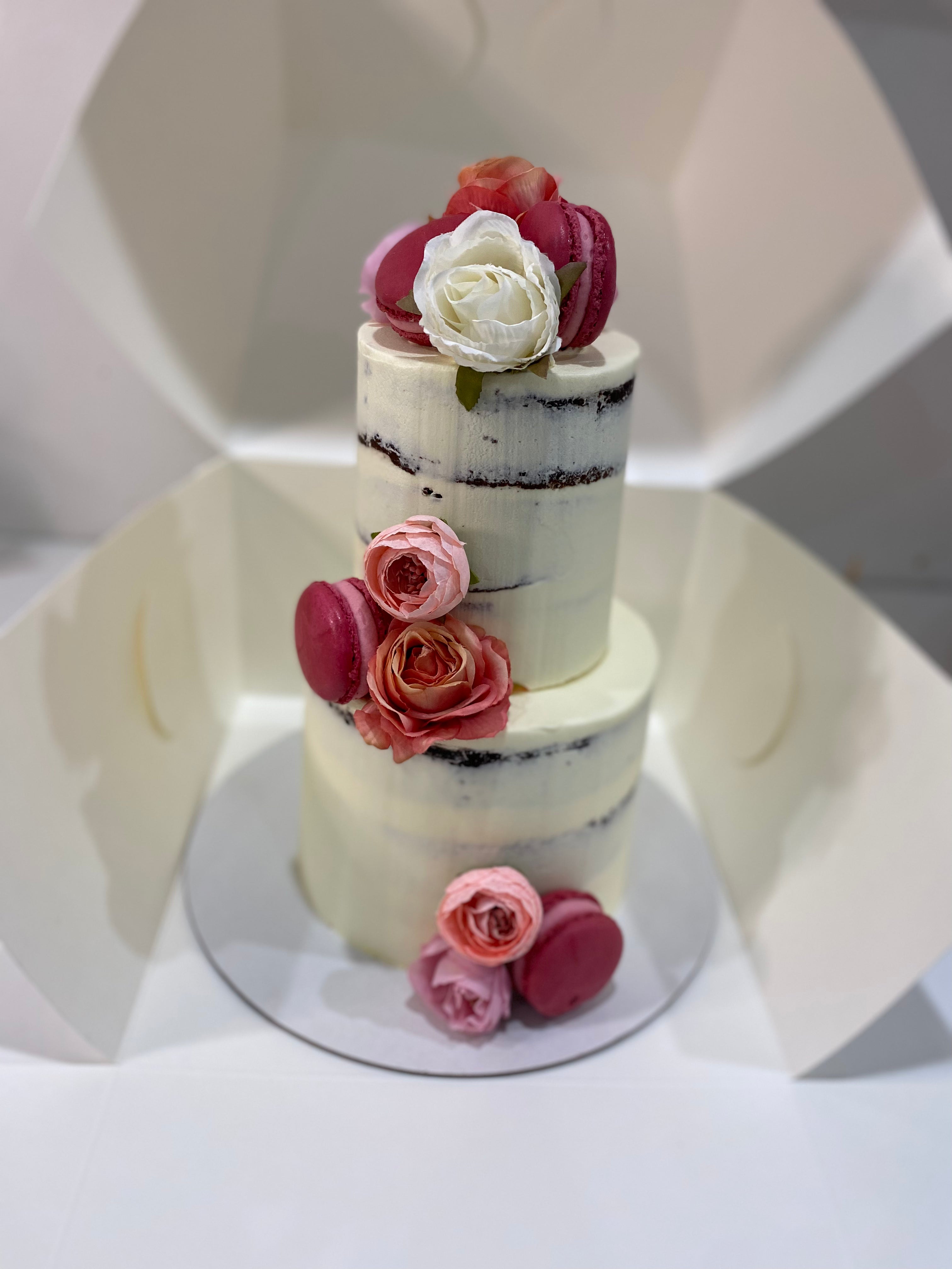 2 tier  - Touch of pink Cake