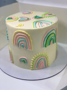 Rainbow piped -Cake