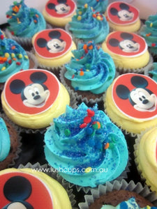 24 mini Mickey mouse  cupcakes